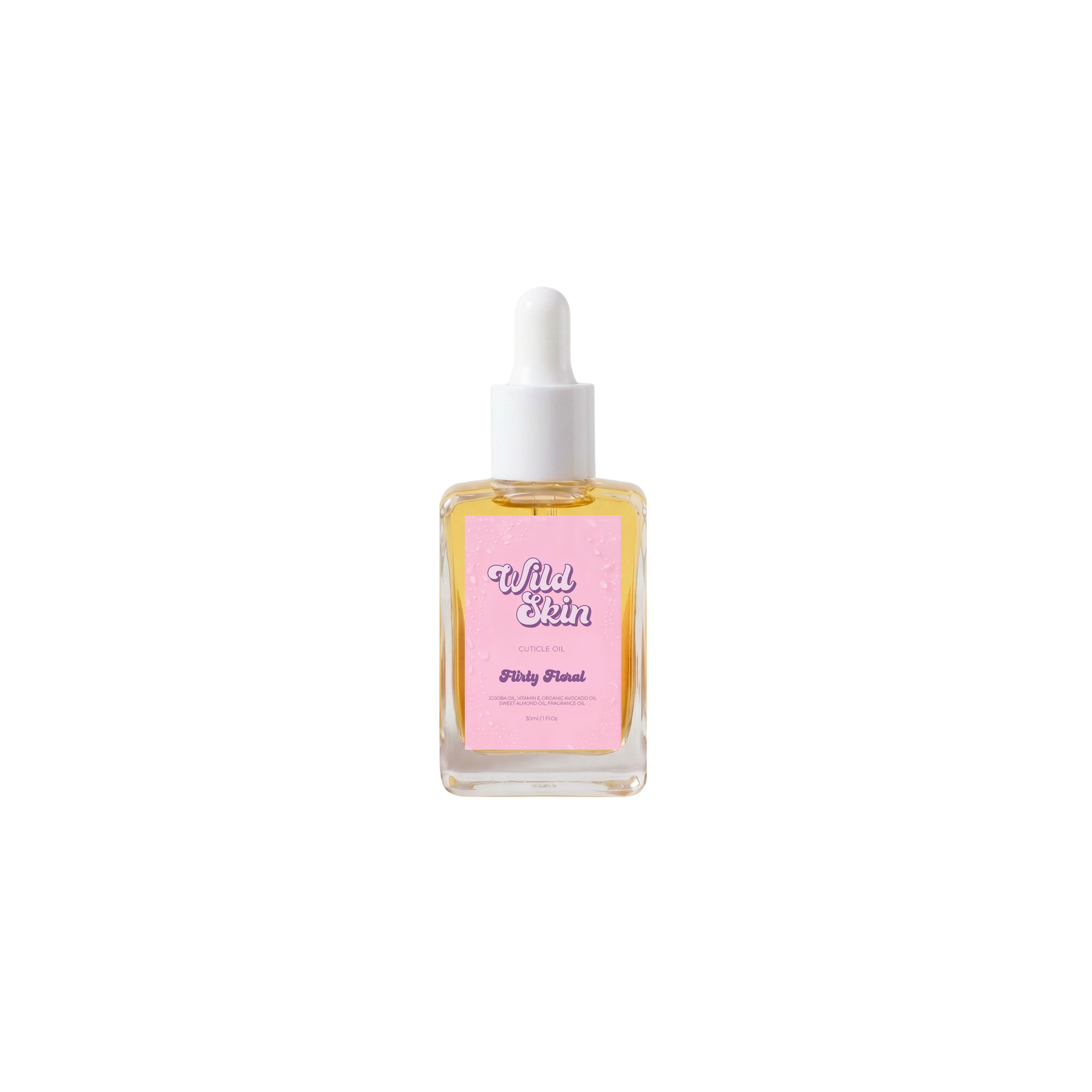 Cuticle Oil Dropper Bottle - Flirty Floral