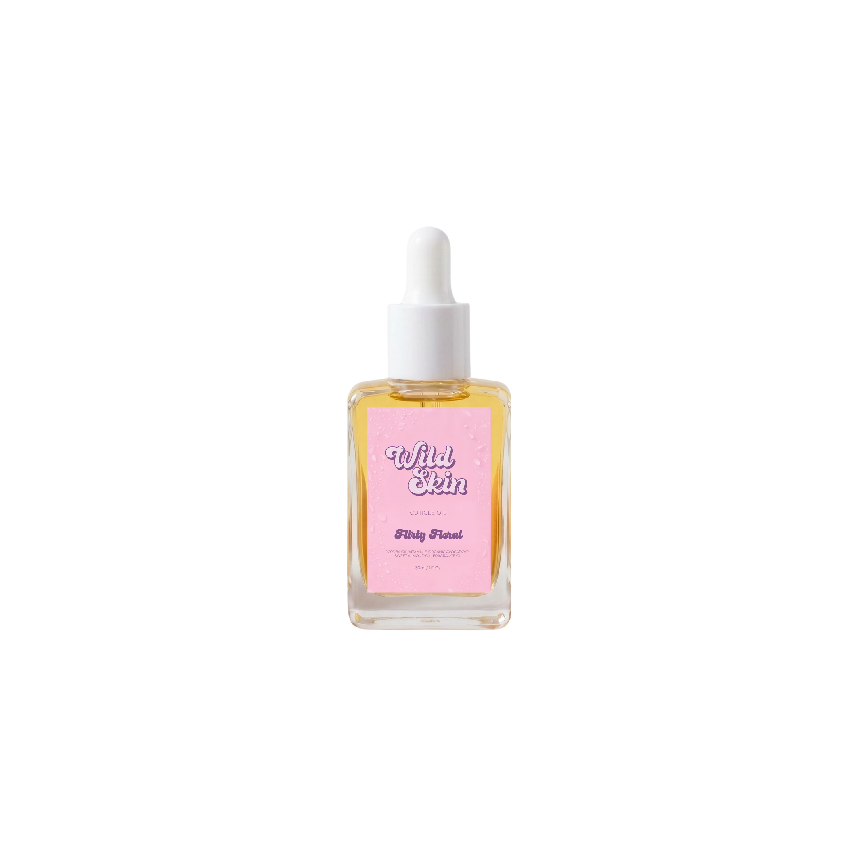 Cuticle Oil Dropper Bottle - Flirty Floral