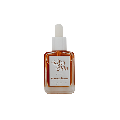 Wild Skin Cuticle Oil Dropper Bottle Coconut Breeze Clear Cut