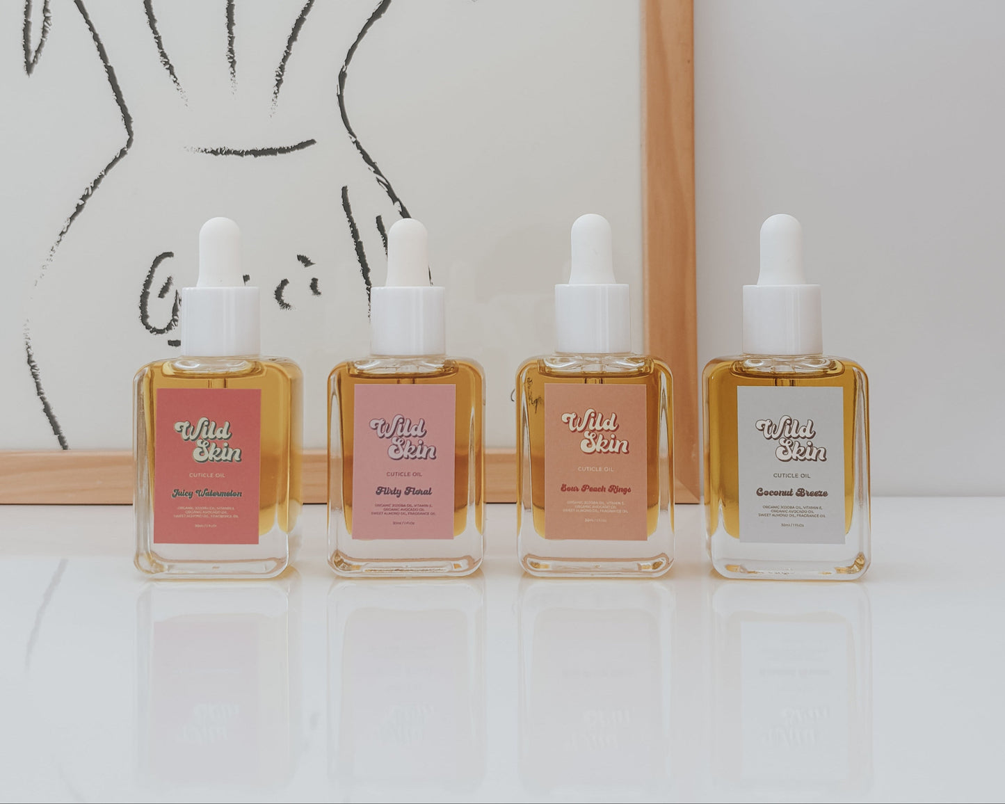 Cuticle Oil Dropper Bottle - Flirty Floral